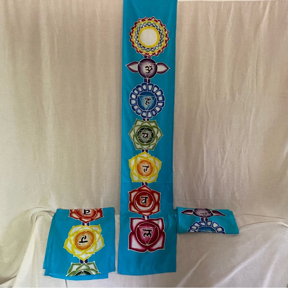 Chakra banner/scarf/wall décor. Bundle includes 3 banners.